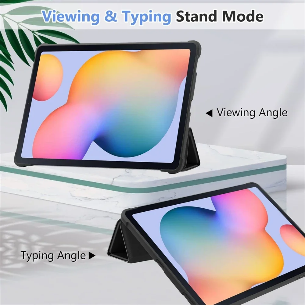 Funda para Samsung Galaxy Tab S6 Lite 10,4 "funda magnética de cuero PU suave triple para S6 Lite SM-P620 P625 P613 P619 P610 P615 - imagen 4