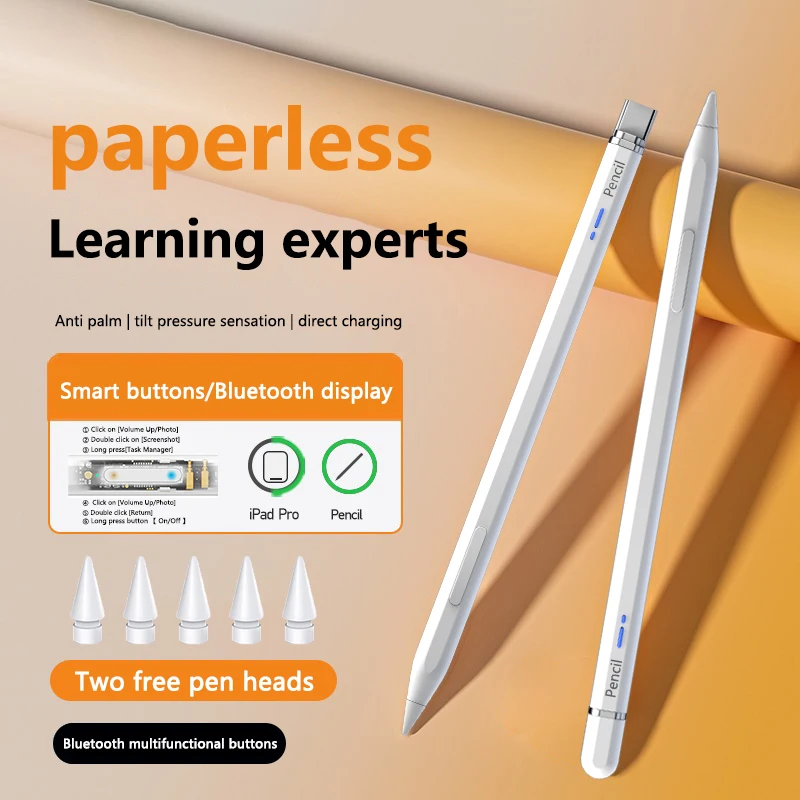 Lápiz óptico de adsorción magnética para Apple Pencil iPad 11 2025 bolígrafos pantalla de batería rechazo de palma para Apple Pencil 2 1