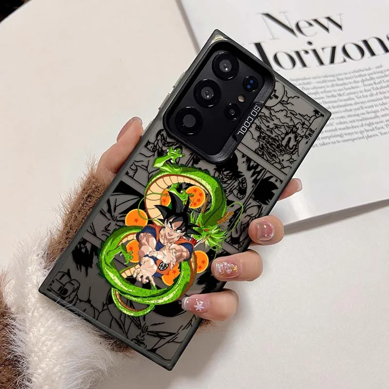 Funda artística d-dragon ball Son Goku para Samsung Galaxy S25 S24 S23 S22 S21 Ultra Plus, funda plateada colorida para teléfono - imagen 2