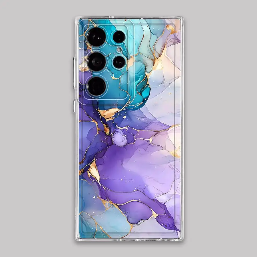 Funda de teléfono de mármol a la moda para Galaxy S20 S21 S22 S23 S24 Plus S21 S22 S23 S24 Ultra S20 S21 S23 FE Note 20 Ultra 10Plus - imagen 4