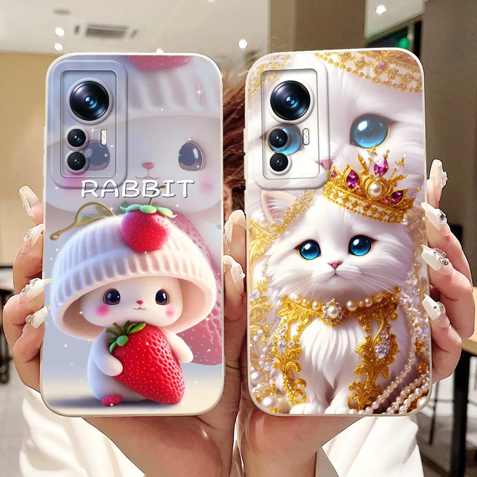 Para Xiaomi 12T Pro funda bonita de dibujos animados de moda cubierta pintada funda de teléfono de silicona suave para Xiaomi Mi 12T Pro Mi12T 5G Fundas parachoques - imagen 5