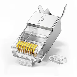 Conector RJ45 Cat6a Cat7 Blindado FTP 8P8C para Red