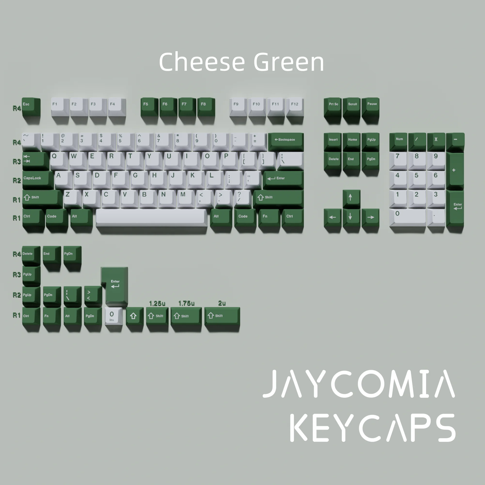 GMK-teclas PBT de color verde queso, perfil de cereza, 126 teclas, juego grande, teclas de diseño ISO para teclado mecánico para jugar, GMK75 Wooting - imagen 2