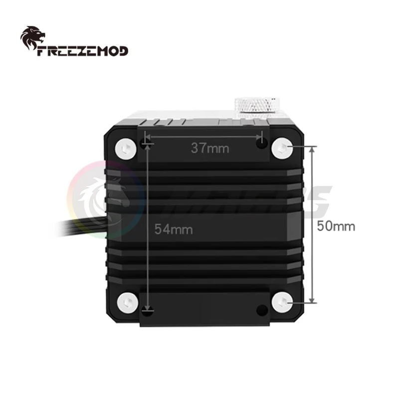 FreezeMod Bomba de caja de refrigeración por agua Res para caja Mini ITX, + indicador de flujo, 4000 RPM, 780 L/H, negro/plata/blanco PUB-Q2YT - imagen 5