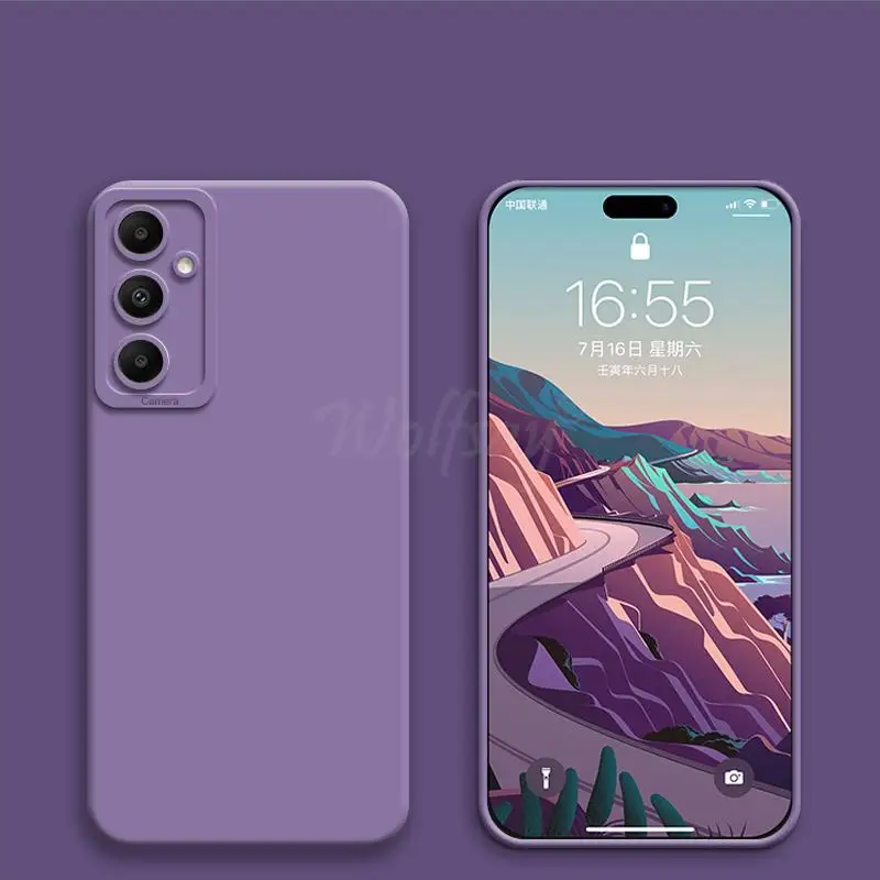 Para Samsung Galaxy A15 funda de lujo de silicona líquida de goma lisa funda protectora para cámara Samsung A15 A05 A05S funda Galaxy A15 - imagen 5