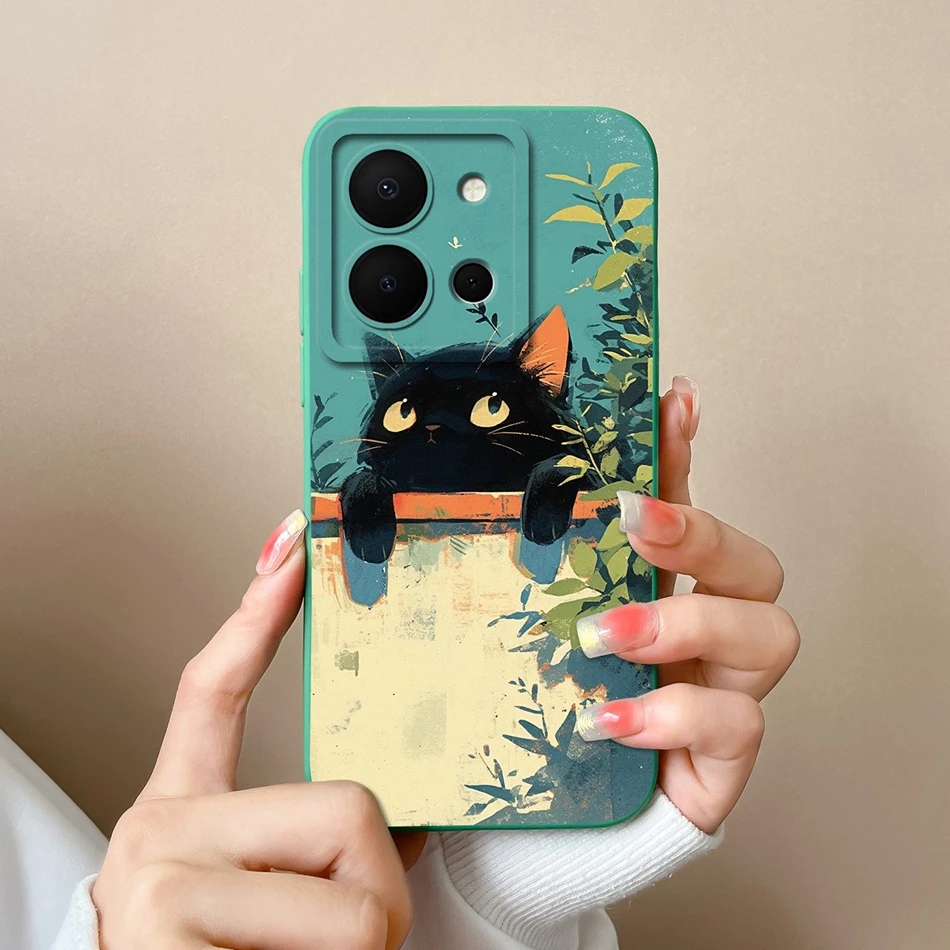 For Vivo Y36 4G 5G Phone Case Cute Design Camera Protection Back Cover For Vivo Y 36 Soft Liquid Silicone Shockproof Funda Shell - imagen 4