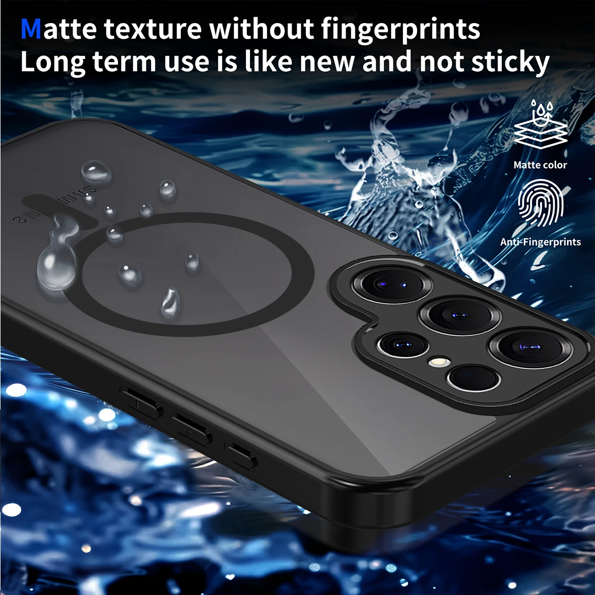 Funda para Samsung Galaxy S25 S24 S23 S22 Ultra PLus S25FE S25Edge S24FE mate esmerilado transparente a prueba de golpes funda magnética Magsafe - imagen 3