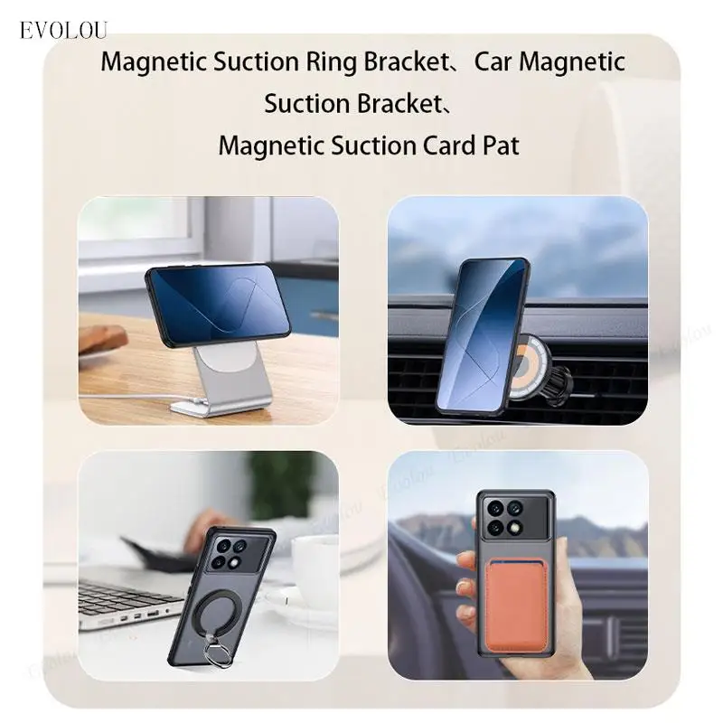 X6 Pro funda magnética para Xiaomi Poco X6Pro X 6, funda de carga inalámbrica a prueba de golpes, cubierta acrílica translúcida mate - imagen 5