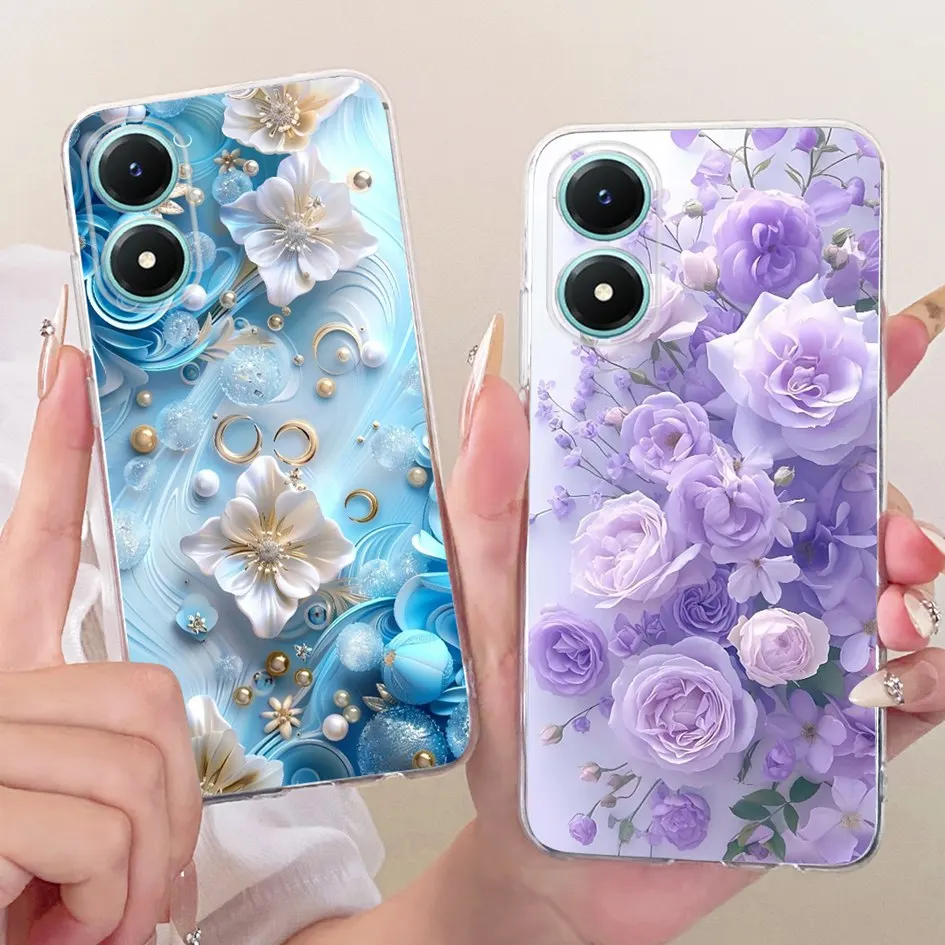 Para Vivo Y02s funda V2203 Y 02s contraportada Cool Wolf Tiger animales patrón suave funda de teléfono de silicona para VivoY02s Y 02s 4G parachoques - imagen 3