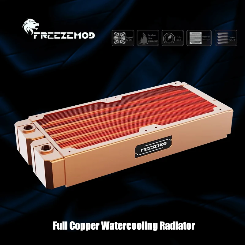 Radiador de refrigeración por agua de cobre completo, TSRP-ZT-240SC, intercambiador de calor Industrial de doble capa de 45mm de espesor TDP 750W, enfriador de agua 240 - imagen 2