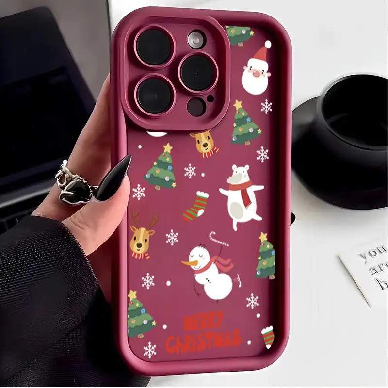 Funda de silicona con diseño de árbol de Navidad y ciervo y alce para Google Pixel 9 8 7 Pro 5G Pixel 7A 8A 9 Pro XL, funda suave a prueba de golpes con dibujos animados - imagen 4