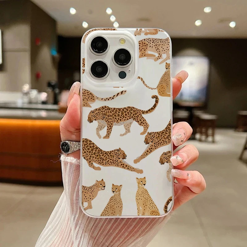 Para iPhone 17 16 15 14 13 12 11 Pro Max Air Funda elegante con estampado de leopardo mate TPU Funda para iPhone XS Max X XR 7 8 Plus 16E Funda - imagen 4