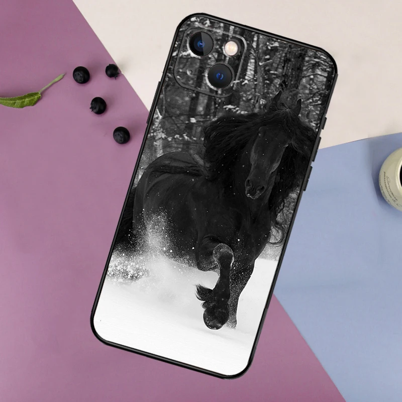 Funda de caballo para iPhone, carcasa de animales para modelos 16, 15, 14, 13, 12, 11 Pro Max, Mini, X, XR, XS Max, 7, 8 Plus, 2 - imagen 2