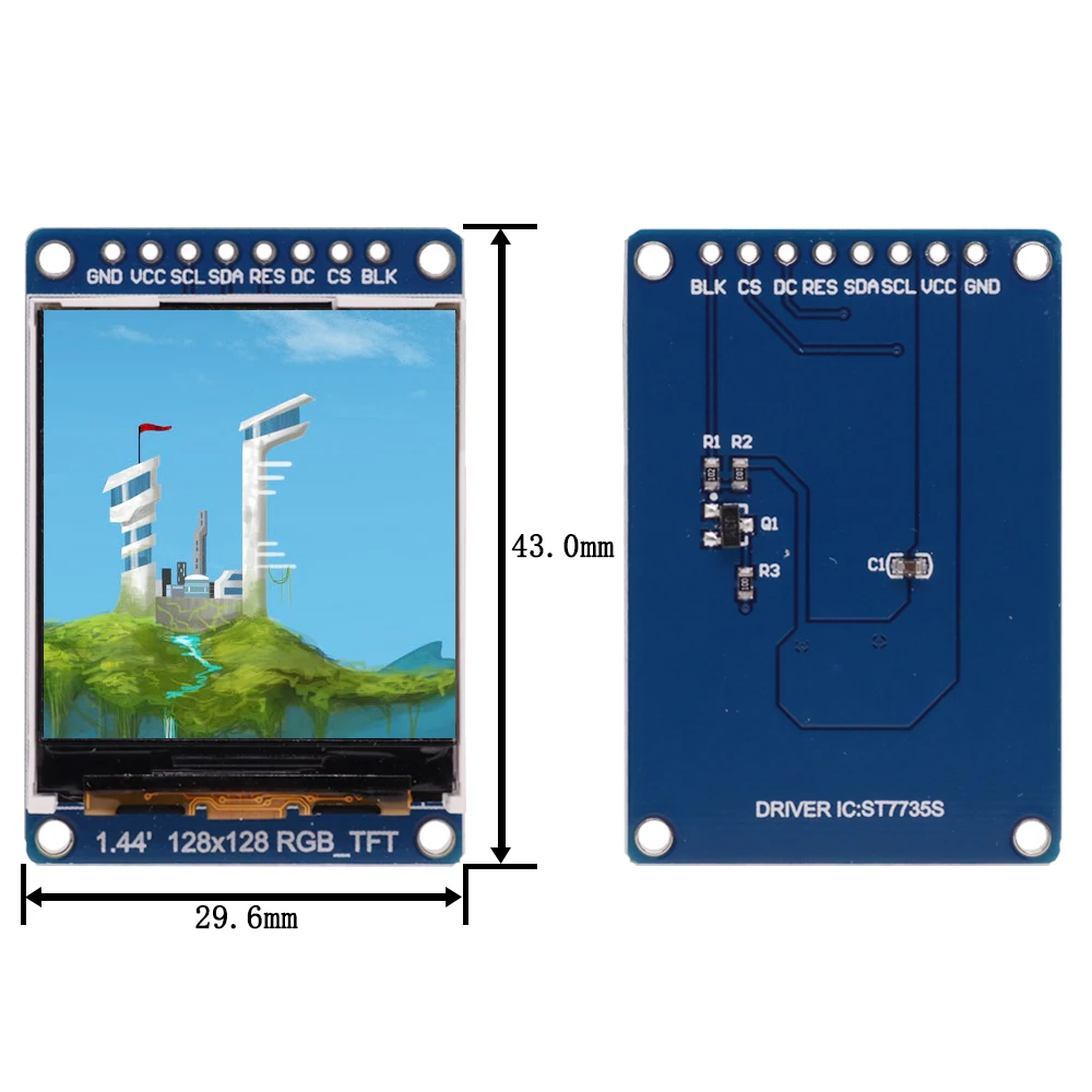 Pantalla TFT 0,96 1,3 1,44 1,8 pulgadas IPS 7P SPI HD 65K módulo LCD a todo Color ST7735 / ST7789 80*160 240*240 (no OLED) para Arduino - imagen 5
