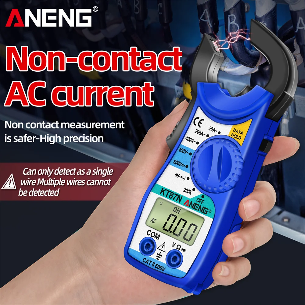 ANENG KT87N multímetro Digital de abrazadera voltaje CA/CC corriente 600V valores eficaces verdaderos multímetros capacitancia herramientas de prueba eléctrica - imagen 4