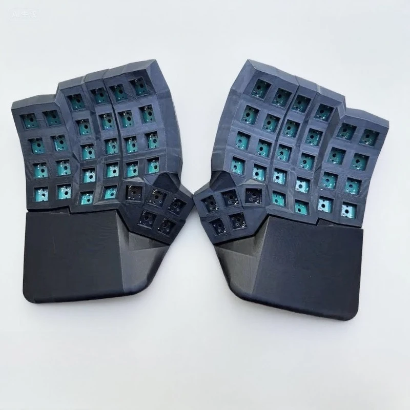 Kit de teclado dividido Dactyl Manuform 4x6, teclado mecánico dividido monomodo con cable de intercambio en caliente personalizado, Kit de teclado tipo C para juego - imagen 2