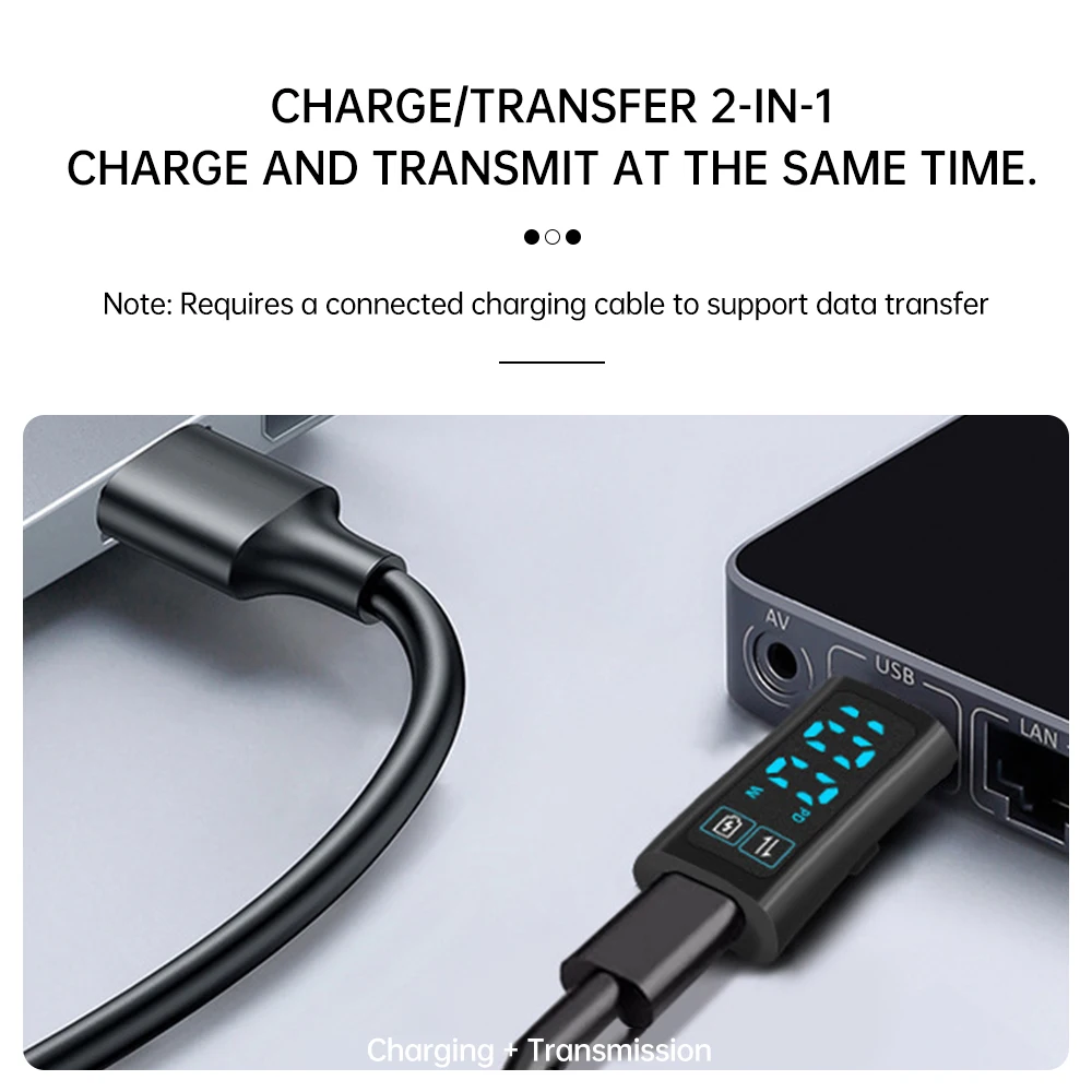 Medidor de potencia DC 5-24V medidor de pantalla de potencia de voltaje Digital inteligente PD100W interfaz de adaptador de cargador rápido tipo C - imagen 5