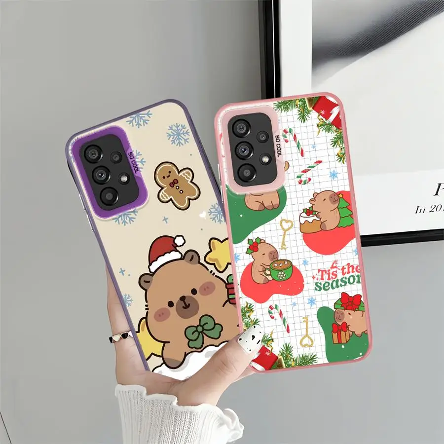 Funda trasera de teléfono para Xiaomi Redmi A5 A1 A2 Plus 14C K60 9C 10C 13C 9T 12C lindo capibara de Navidad - imagen 2