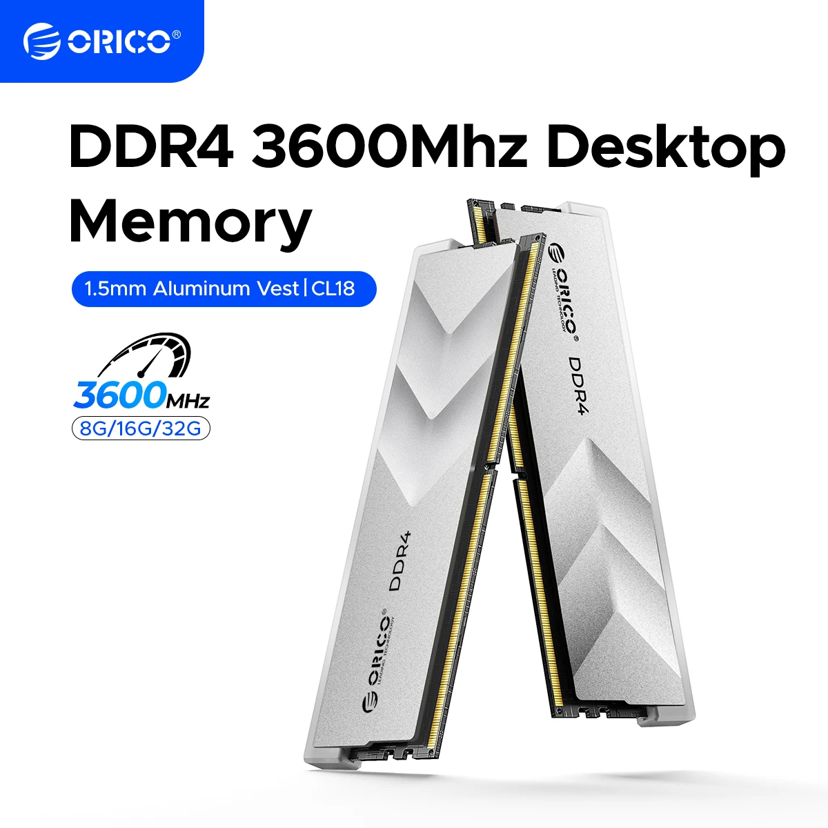 ORICO DDR4 RAM 32GB 3200MHz 3600MHz CL18-22-22-42 1,35V 3200MHz CL16-20-20-40 Intel AMD memoria de ordenador de escritorio para juegos