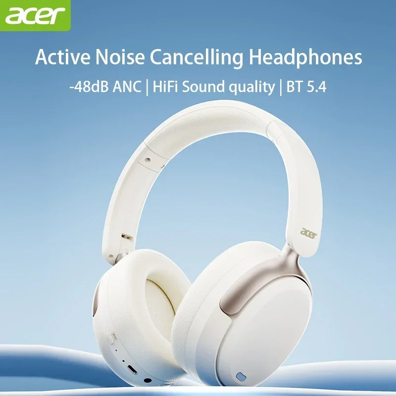 Acer ANC FIHI auriculares Bluetooth 5,4 48dB cancelación de ruido auriculares de Audio espacial de alta resolución con LDAC auriculares inalámbricos sobre la oreja - imagen 2