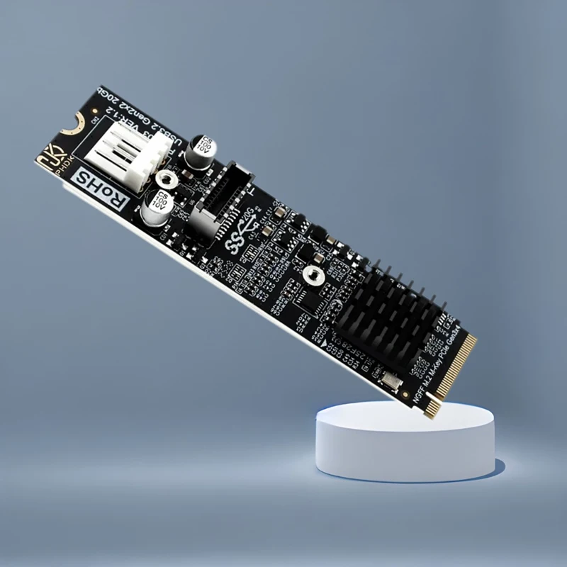 NIEUWE M.2 naar TYPE-E Adapter 20Gbps Hoge Snelheid M2 PCIE NVME naar TYPE E Uitbreidingskaart Riser Type E voor Voorpanel USB-C voor Desktop