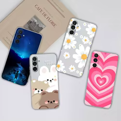 Para Samsung Galaxy F36 F56 5G funda de teléfono moda bonitas flores suave TPU funda transparente de silicona para GalaxyF36 F 56 Capa a prueba de golpes