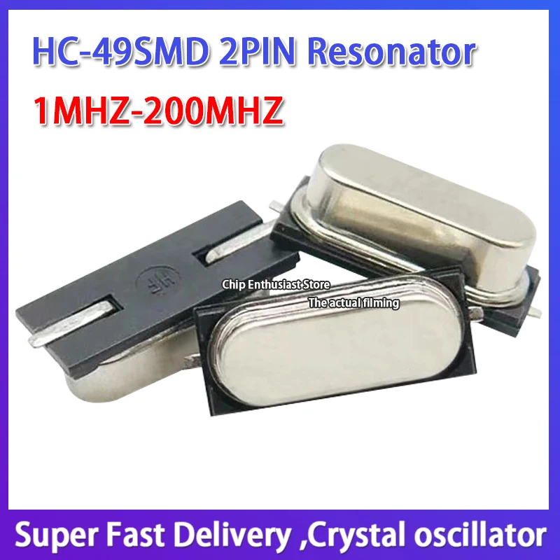 Oscilador de cristal de chip pasivo, resonador de 10 piezas, 49SMD, 49smd, SMD 2p, 12.288M, 12.288MHZ