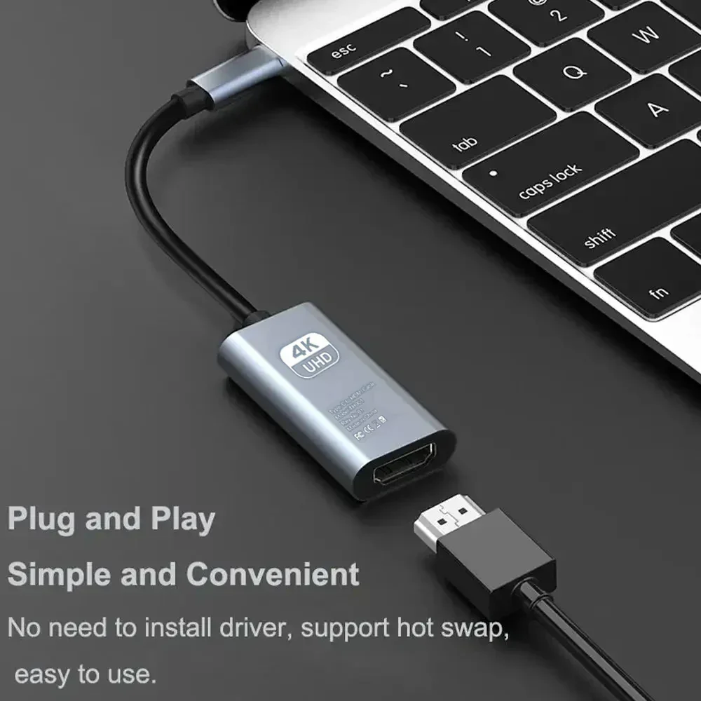 Adaptador 8K 60Hz tipo C a HDMI USB 3,1 HUB Cable convertidor HDTV para MacBook Samsung portátil tableta teléfono a TV Monitor proyector - imagen 4