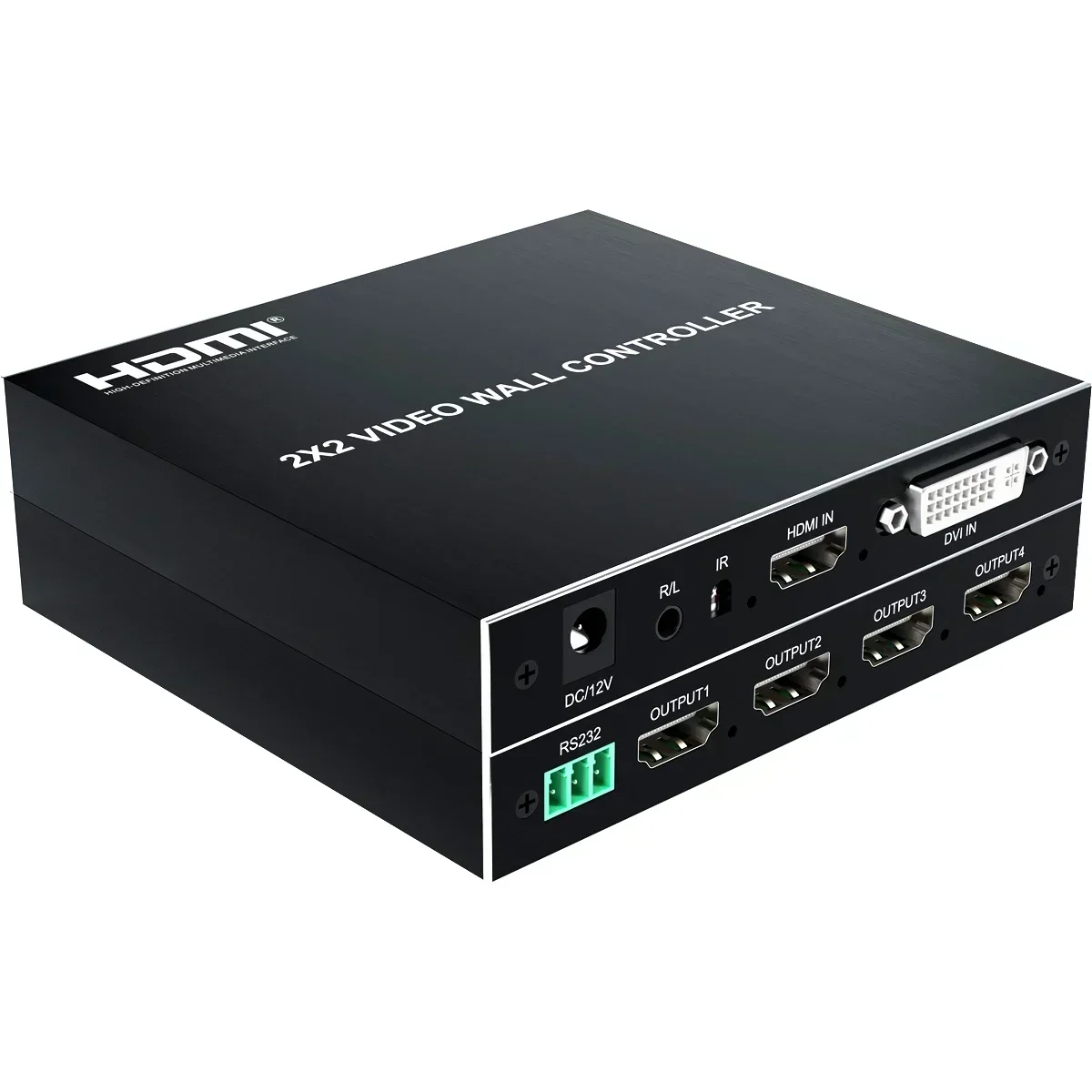 Controlador de pared de vídeo 1080p 2x2 HDMI DVI 1X2 1X4 1X3 4x1 procesador de empalme multipantalla TV Splicer Box 180 ° Flip Plug and Play - imagen 5