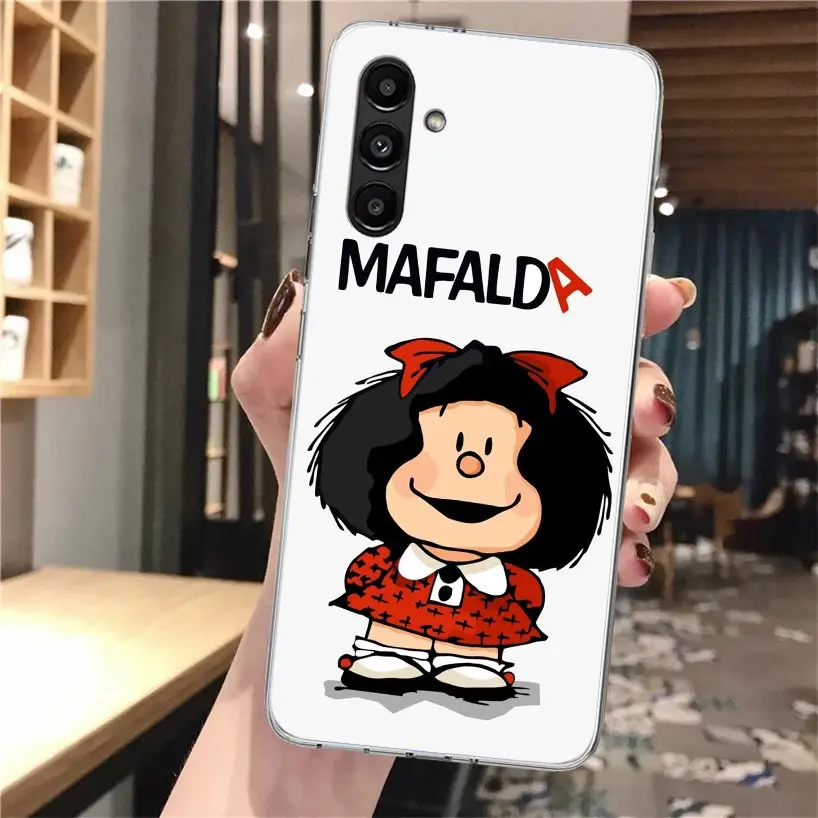Funda de teléfono Mafalda con dibujos animados para Samsung Galaxy A56 A55 A54 A53 A17 A16 A15 A14 A13 A36 A35 A34 A33 A26 A25 A24 A23 A05S A04S - imagen 5