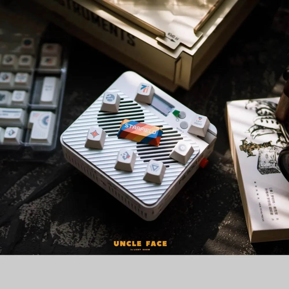 Juego de teclas con tema Starfield, 159 teclas PBT, personalidad personalizada, tapa de teclado blanca, perfil de cereza, teclas para juegos para teclado mecánico - imagen 4