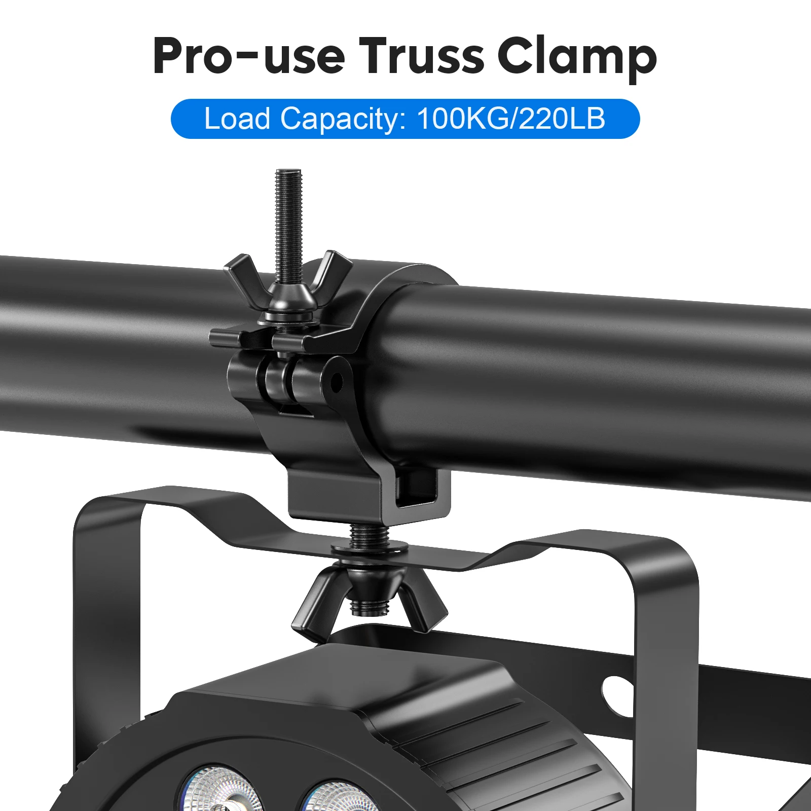 U'King-abrazaderas de armadura negras, ganchos de iluminación de escenario de alta resistencia para colgar, iluminación de DJ, focos, 8 Uds. - imagen 5