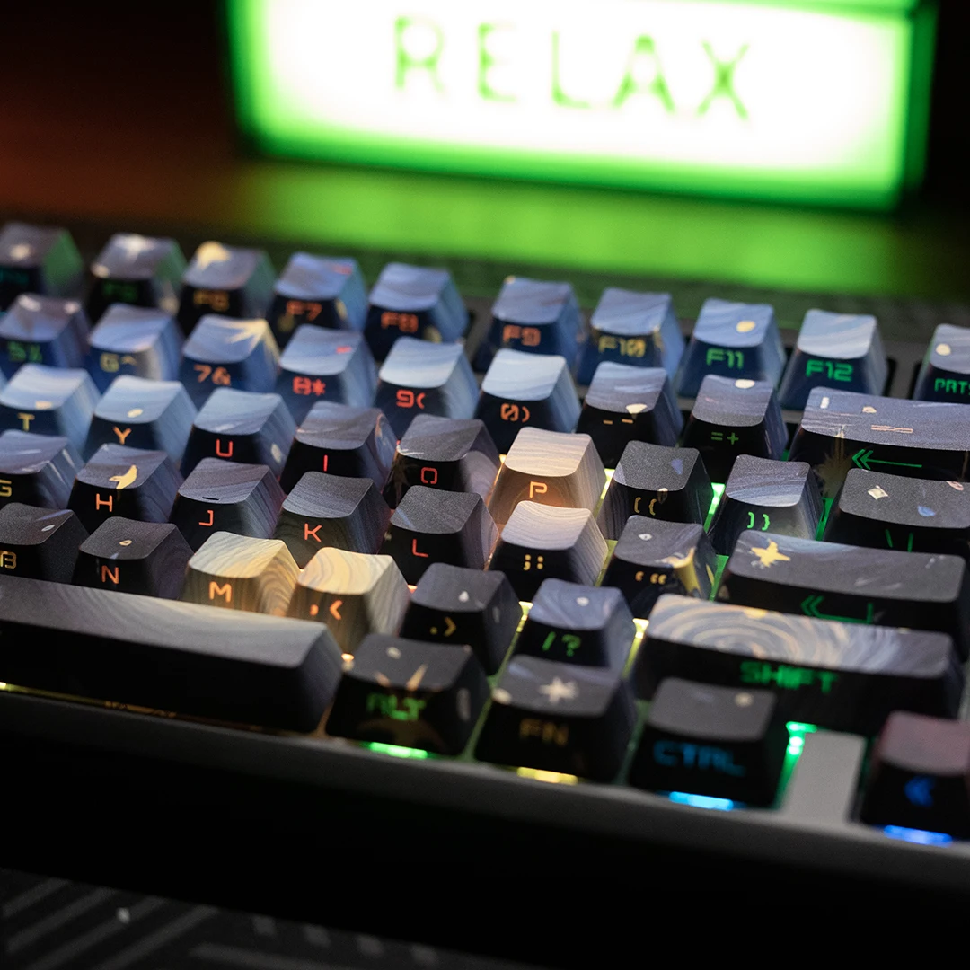 134 Keys Starry Sky Space Element Side Print Light OEM Profile 68 75 84 87 104 80,customized Mechanical Keyboard Keycaps - imagen 3