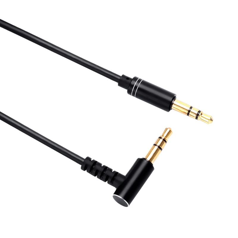 Cable auxiliar HiFi para altavoz de Audio de coche, Conector de 3,5mm, ángulo de 90 grados, conector 3,5 para guitarra, Cable auxiliar chapado en oro para auriculares de coche - imagen 3
