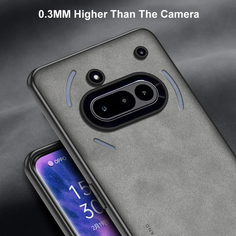 For Nothing Phone 3A funda de lujo de cuero PU para Nothing Phone 3A 5G contraportada de silicona mate protección a prueba de golpes - imagen 5