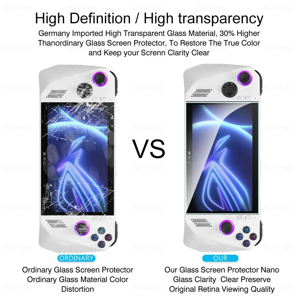 Vidrio Templado Protector para Asus ROG Ally, película protectora de pantalla para Asus ROG Ally rogely RC71L RC71X 2023 7,0 pulgadas, 2 uds. - imagen 5