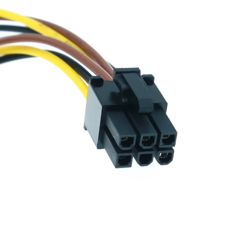 0,5 pies 6 pulgadas 2 x Molex 4 pines a 6 pines PCI Express tarjeta de vídeo Pci-e ATX PSU Cable convertidor de corriente-adaptador Molex a Pcie de 6 pines - imagen 4