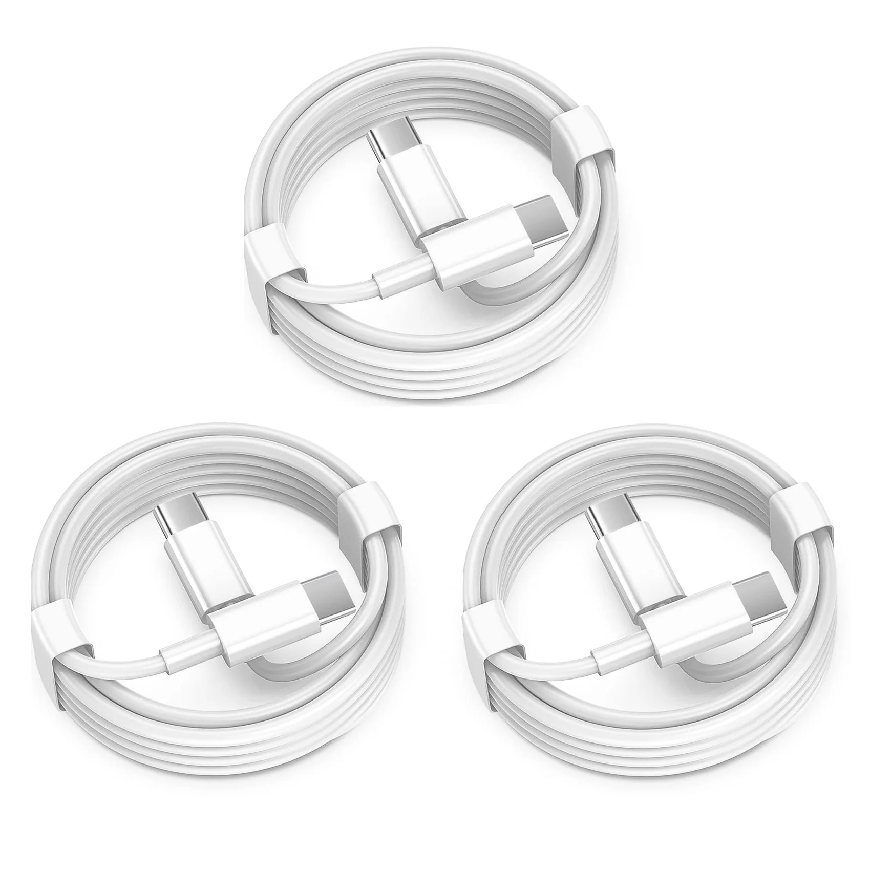 Cable PD de carga rápida tipo C a C para teléfono, paquete de 3