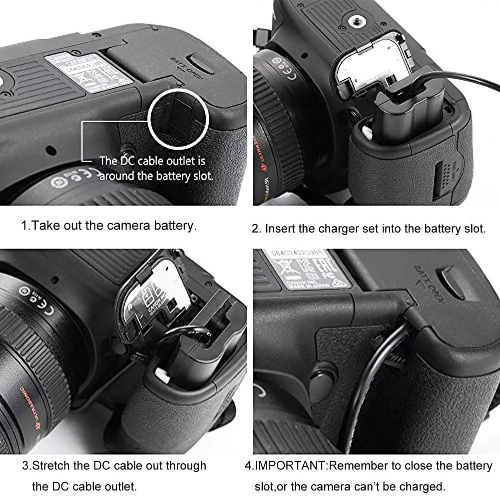 Cable adaptador USB a DMW-DCC6, acoplador de CC, batería ficticia de DMW-BMB9 para cámara Panasonic DMC-FZ40 FZ47 FZ100 FZ150 FZ60 FZ70 DC-FZ80 - imagen 5