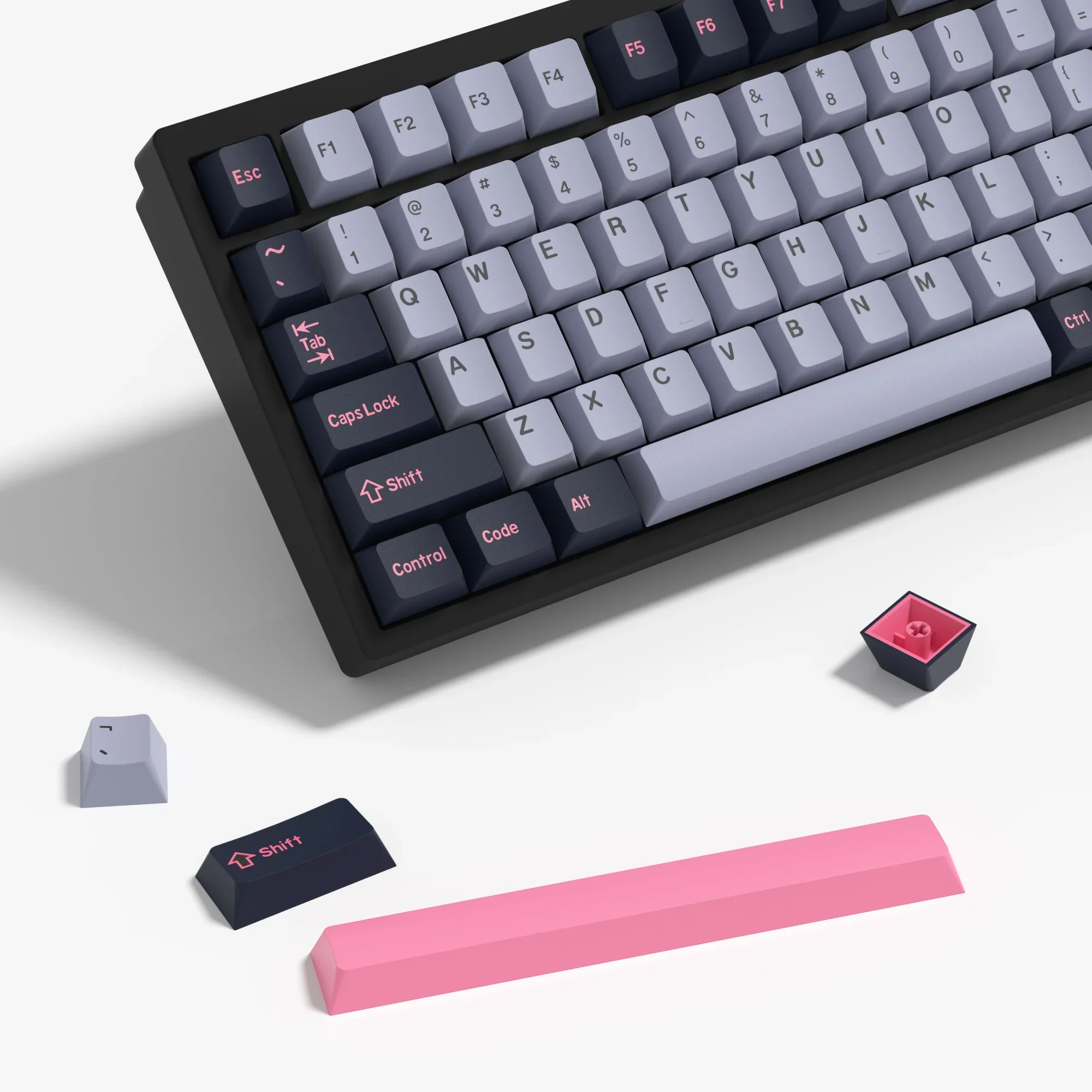 KBDiy-teclas PBT 8008 de 174 teclas, perfil de cereza, doble disparo, teclas ISO personalizadas para teclado mecánico Gaming7U para aula F87 F108 - imagen 4