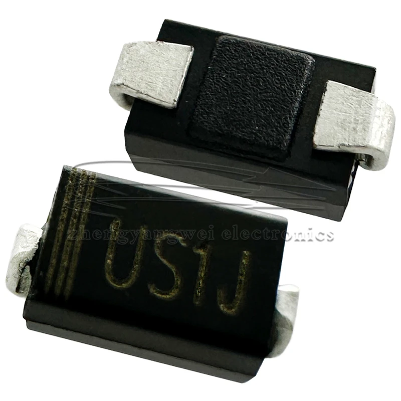 US1J SMA UJ DO-214AC 1A 600V U1J 50PCS ESD TVS Diodo de recuperación rápida - imagen 3