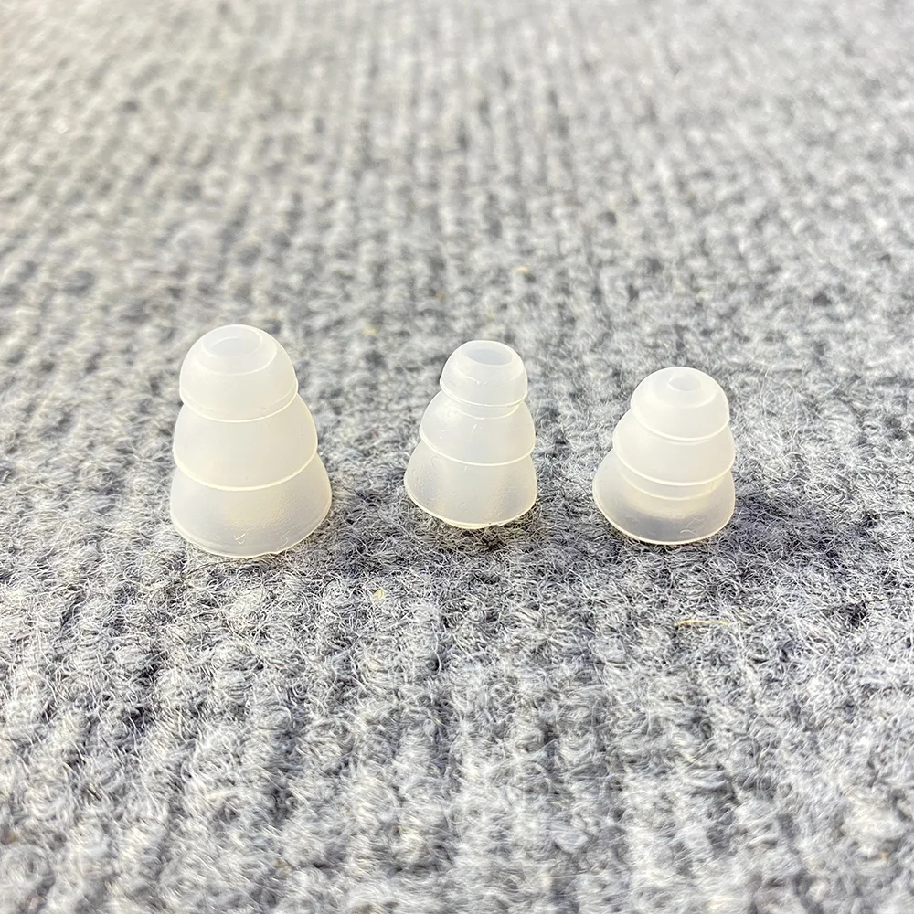 1/3/5/10 pares de auriculares de silicona de tres capas, auriculares intrauditivos con cable, tapones antideslizantes para los oídos S M L - imagen 3