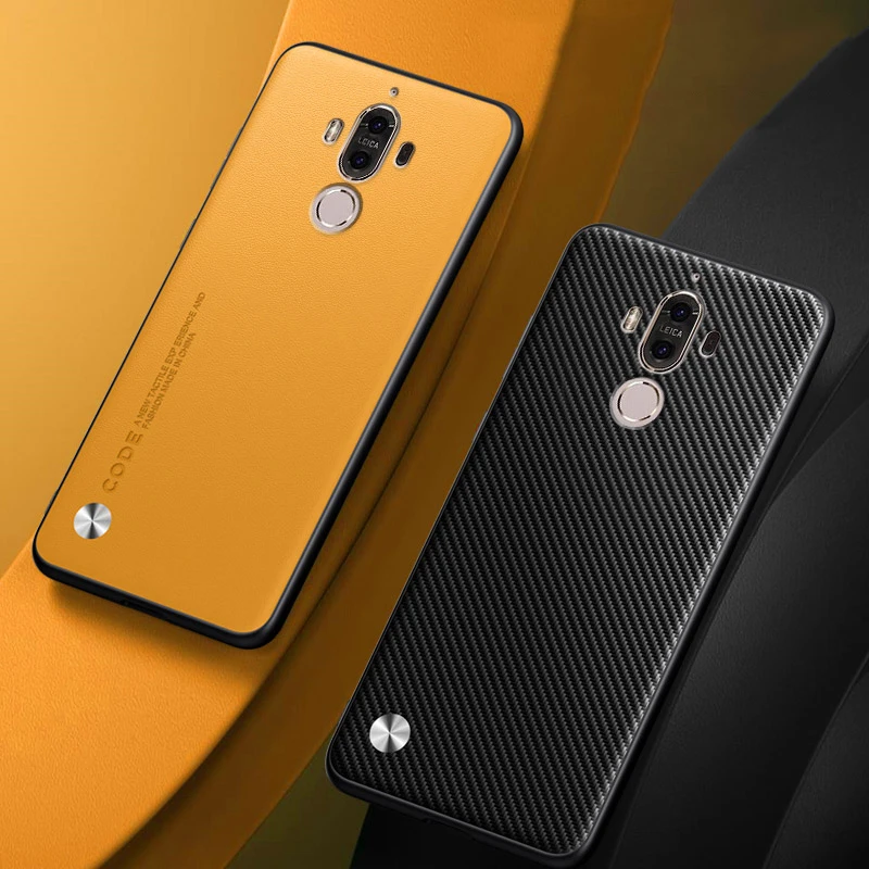 Para Huawei Mate 9 funda de lujo de cuero PU funda de teléfono para Huawei Mate 9 Mate9 contraportada de silicona mate a prueba de golpes protección completa - imagen 2