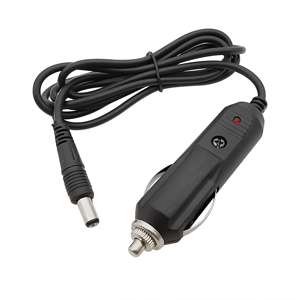 Cable adaptador para encendedor de cigarrillos de coche, conector macho de plomo automático, 12V CC, 5,5mm x 2,1mm