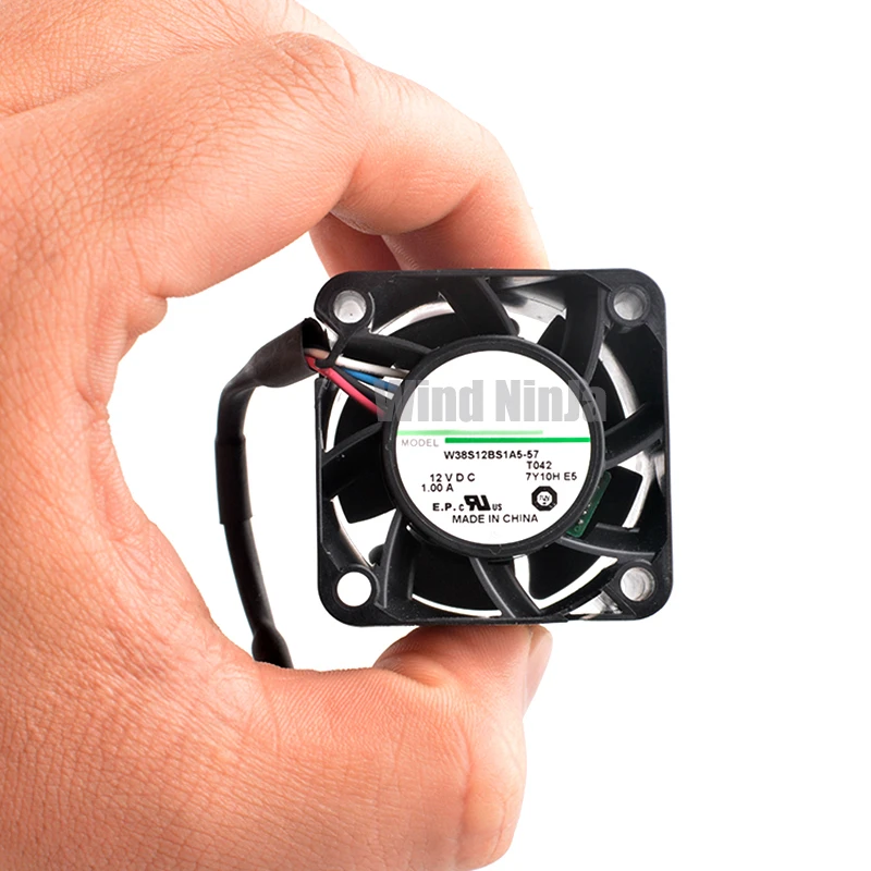 Ventilador de refrigeración de alta velocidad 38 mm x 38 mm x 28 mm W38S12BS1A5-57 3,8 cm DC12V 1.00A ventilador de fuente de alimentación de 4 pines para computadoras de escritorio - imagen 2
