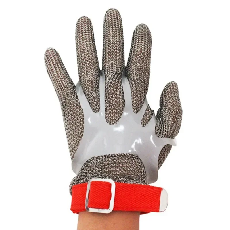 Guantes de trabajo anticorte de 5 niveles, guantes de seguridad de alambre de acero inoxidable, guantes de trabajo resistentes a puñaladas, corte de Metal - imagen 5