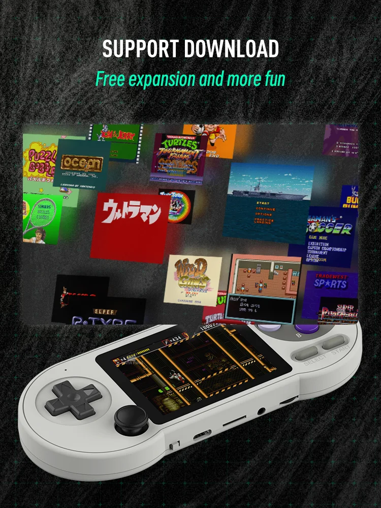 Consola de juegos portátil DATA FROG SF2000, consolas de juegos Retro IPS de 3 pulgadas, 6000 juegos integrados, videojuegos Retro para niños - imagen 3