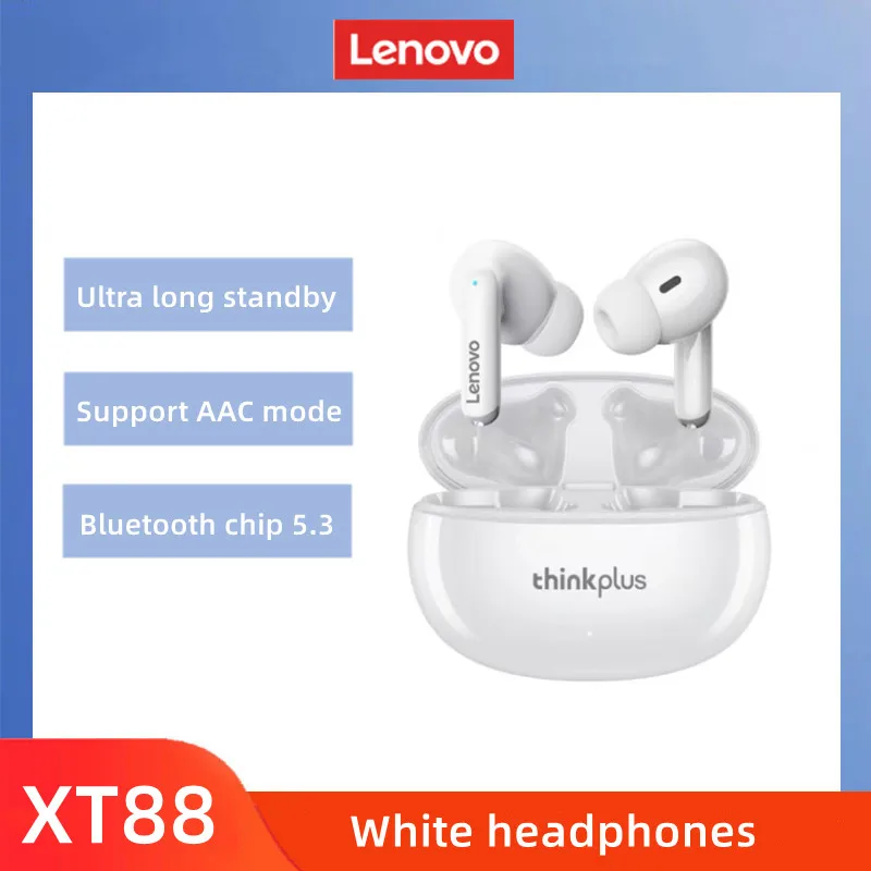 Lenovo XT88-auriculares inalámbricos con Bluetooth, cascos de música Hifi con micrófono, deportivos, resistentes al agua, novedad de 2022 - imagen 2