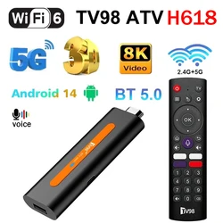 TV98 ATV TV Stick Android 14 – 8K, WiFi 6 y Control por Voz