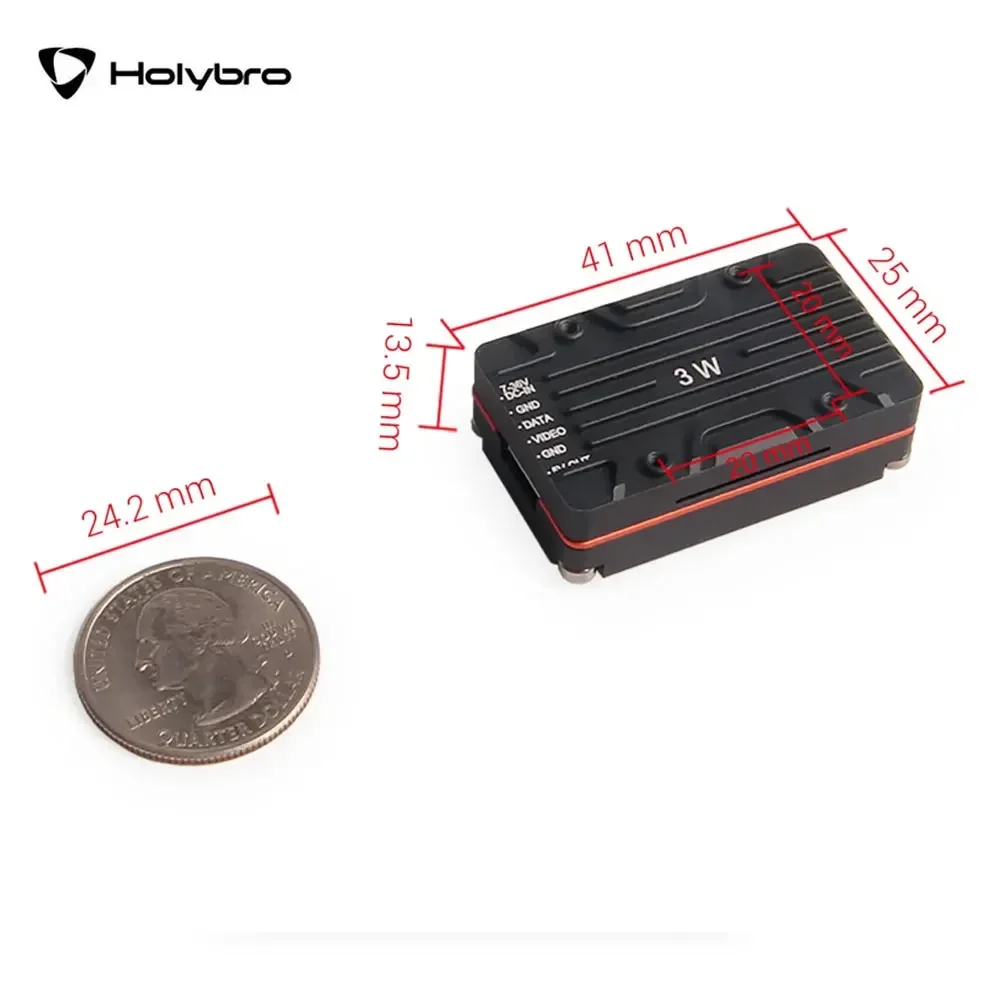 HolyBro Atlatl HV 5.8G 3W VTX con 5 bandas 37 canales de transmisión PIT conmutable, 25mW, 3000mW para FPV de largo alcance - imagen 5